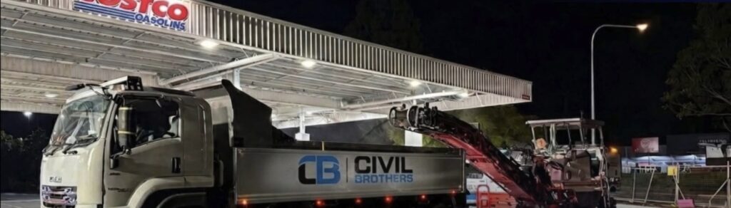 Service station asphalt profiling — Civil Brothers