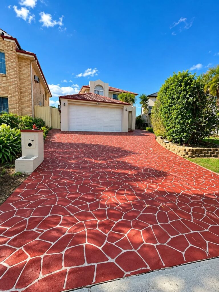 Stamped concrete driveway — Civil Brothers